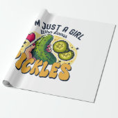 Gewoon een meisje dat van augurken houdt - Grappig Cadeaupapier (Uitgerold)