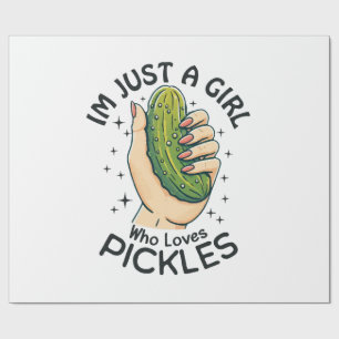 Gewoon Een Meisje Dat Van Augurken Houdt - Grappig Cadeaupapier