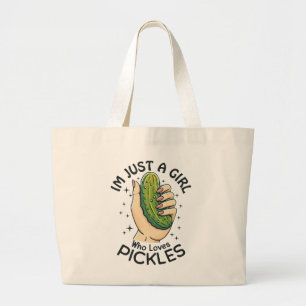 Gewoon Een Meisje Dat Van Augurken Houdt - Grappig Grote Tote Bag