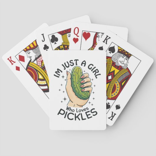 Gewoon een meisje dat van augurken houdt - Grappig Pokerkaarten (Achterkant)