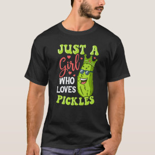 Gewoon een meisje dat van augurken houdt  Komkomme T-shirt
