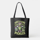 Gewoon een meisje dat van augurken houdt tote bag (Achterkant)