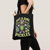 Gewoon een meisje dat van augurken houdt tote bag (Dichtbij)