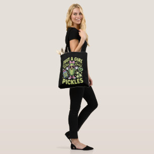 Gewoon een meisje dat van augurken houdt tote bag