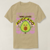 Gewoon een meisje dat van Avocado 1 houdt T-shirt (Design voorkant)