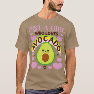 Gewoon een meisje dat van Avocado 1 houdt T-shirt