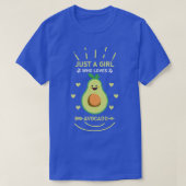 Gewoon een meisje dat van Avocado 2 houdt T-shirt (Design voorkant)