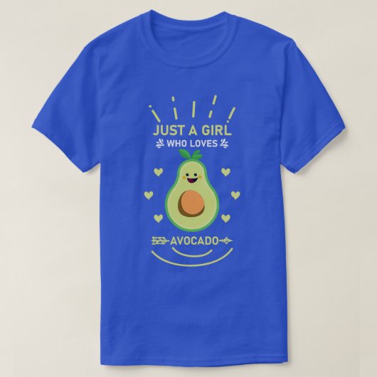 Gewoon een meisje dat van Avocado 2 houdt T-shirt (Design voorkant)