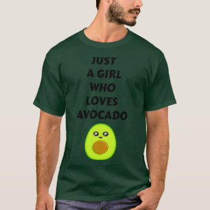 Gewoon een meisje dat van Avocado houdt Funny Avoc T-shirt