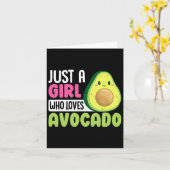 Gewoon een meisje dat van avocado houdt, grappig g kaart (Gele Bloem)