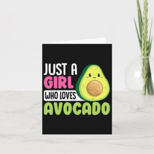 Gewoon een meisje dat van avocado houdt, grappig g kaart