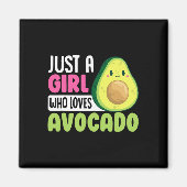 Gewoon een meisje dat van avocado houdt Grappig Ge Magneet (Voorkant)