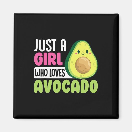 Gewoon een meisje dat van avocado houdt Grappig Ge Magneet (Voorkant)