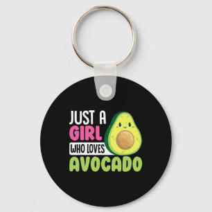 Gewoon een meisje dat van avocado houdt Grappig Ge Sleutelhanger
