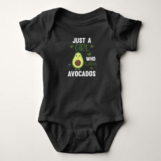 Gewoon een meisje dat van avocado houdt Zoete avoc Romper (Voorkant)