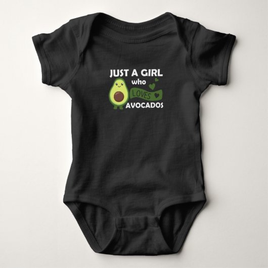 Gewoon een meisje dat van avocado houdt Zoete avoc Romper (Voorkant)