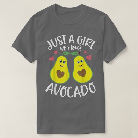 Gewoon een meisje dat van Avocado Vegan Guac Fruit T-shirt (Design voorkant)