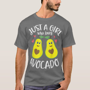 Gewoon een meisje dat van Avocado Vegan Guac Fruit T-shirt