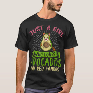 Gewoon een meisje dat van Avocados en Rood houdt T-shirt