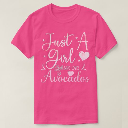 Gewoon een meisje dat van Avocados Funny Vegan hou T-shirt (Design voorkant)