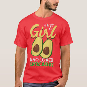 Gewoon een meisje dat van Avocados Guacamole Lover T-shirt