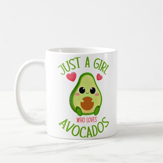 Gewoon een meisje dat van Avocados houdt Koffiemok (Links)