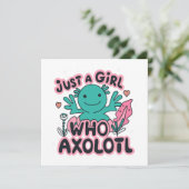 gewoon een meisje dat van Axolotl houdt (Staand voorkant)
