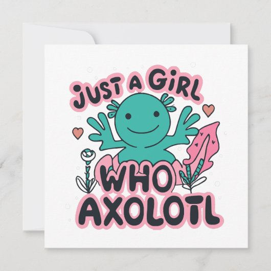 gewoon een meisje dat van Axolotl houdt (Voorkant)