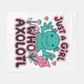 gewoon een meisje dat van Axolotl houdt Fleece Deken (Voorkant (Horizontaal))