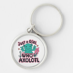 gewoon een meisje dat van Axolotl houdt Sleutelhanger