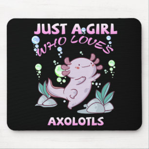 Gewoon een meisje dat van Axolotls Anime Kawaii Gi Muismat