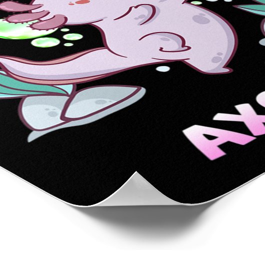 Gewoon een meisje dat van Axolotls Anime Kawaii Gi Poster (Hoek)