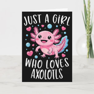 Gewoon Een Meisje Dat Van Axolotls Axolotl Kawaii Kaart