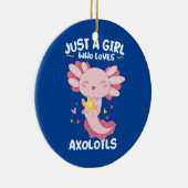 Gewoon een meisje dat van Axolotls houdt Kawaii Cu Keramisch Ornament (Rechts)