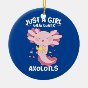 Gewoon een meisje dat van Axolotls houdt Kawaii Cu Keramisch Ornament