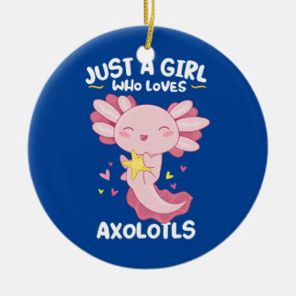 Gewoon een meisje dat van Axolotls houdt Kawaii Cu Keramisch Ornament