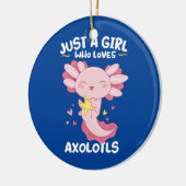Gewoon een meisje dat van Axolotls houdt Kawaii Cu Keramisch Ornament (Links)
