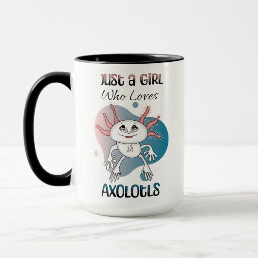 Gewoon een meisje dat van Axolotls houdt Mok (Links)