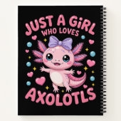 Gewoon Een Meisje Dat Van Axolotls Houdt Notitieboek (Achterkant)