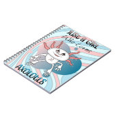 Gewoon een meisje dat van Axolotls houdt Notitieboek (Linkerzijde)