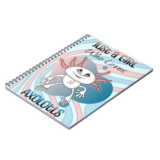 Gewoon een meisje dat van Axolotls houdt Notitieboek (Linkerzijde)