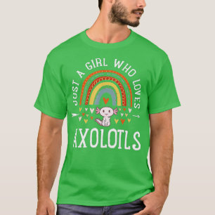 Gewoon een meisje dat van Axolotls houdt Rainbow G T-shirt