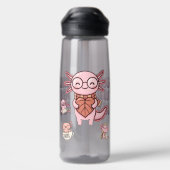Gewoon een meisje dat van axolotls houdt Roze kind Waterfles (Achterkant)