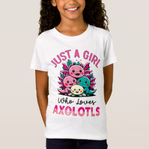gewoon een meisje dat van Axolotls houdt T-shirt