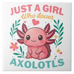 Gewoon een meisje dat van axolotls houdt tegeltje