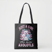 gewoon een meisje dat van Axolotls houdt Tote Bag (Voorkant)