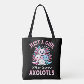 gewoon een meisje dat van Axolotls houdt Tote Bag (Achterkant)