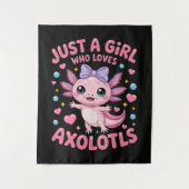Gewoon Een Meisje Dat Van Axolotls Houdt Wandkleed (Voorkant)