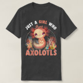 Gewoon een meisje dat van Axolotls Japans Anime Ot T-shirt (Design voorkant)