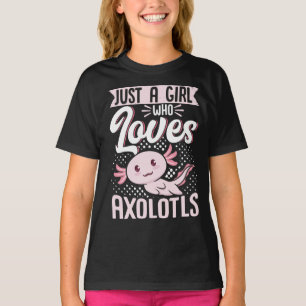 Gewoon een meisje dat van Axolotls Kawaii houdt T-shirt